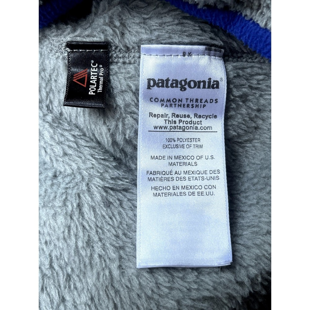 Patagonia Womens Re-Tool Snap-T Pullover Gray Blue Fleece Jacket 25442 XS - Picture 6 of 7